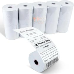 (10 Rolls) 3 1/8" x 230' Thermal Paper, Premium Quality POS Receipt Paper for Retail Business Cash Register, Fits Most Credit Card Terminal Point Of S
