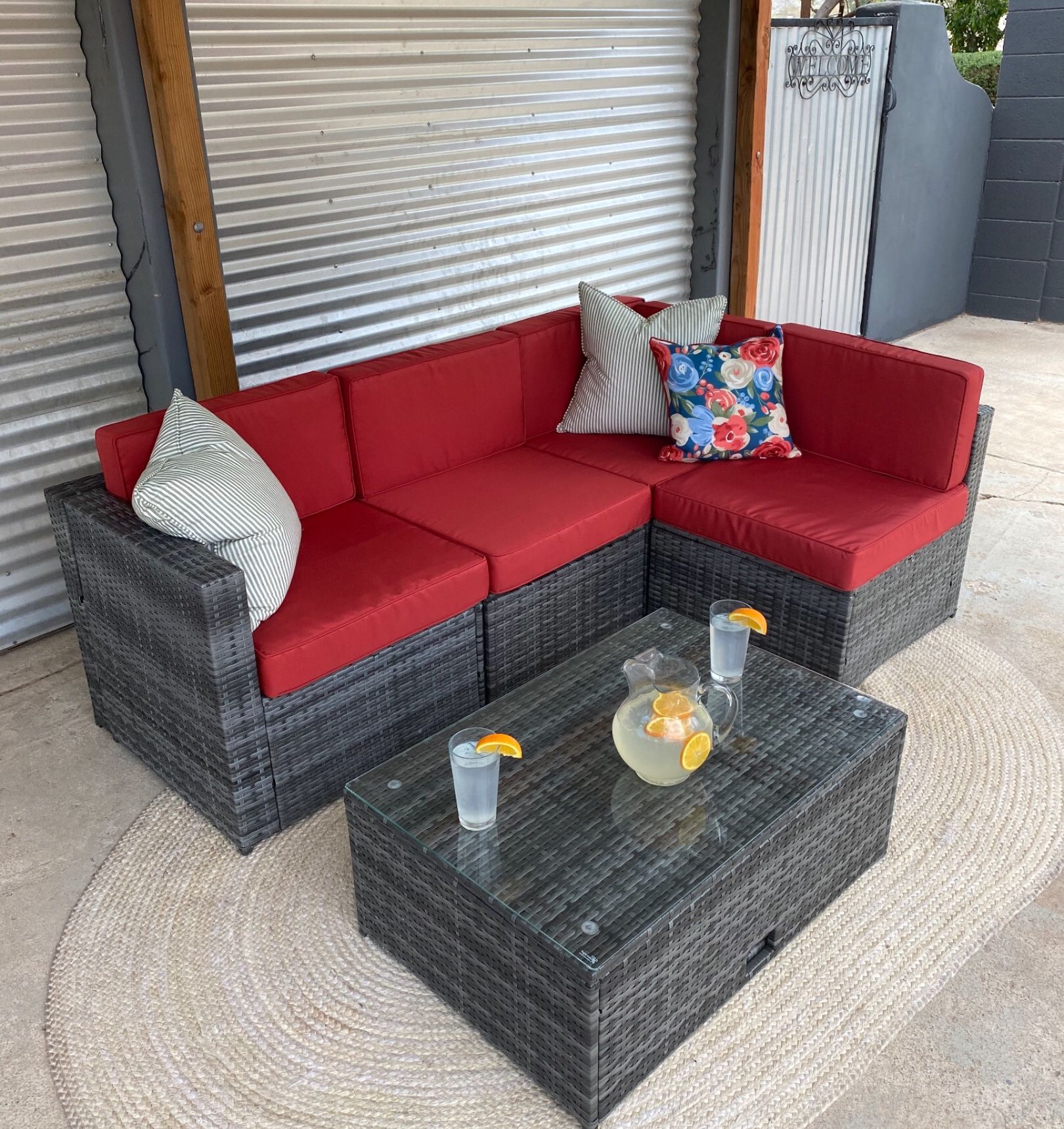 Patio Set PaTio Sectional Set 5/Pc Colors