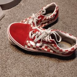 VANS Red And White Checkered VANS