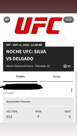UFC Noche Saturday sep 12