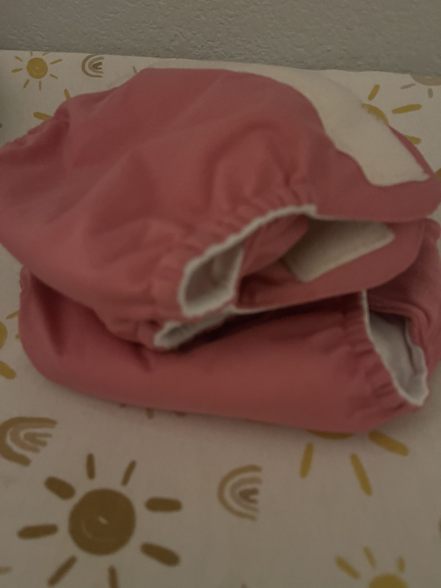 4 Pink Newborn AIO Bum Genius Diapers  