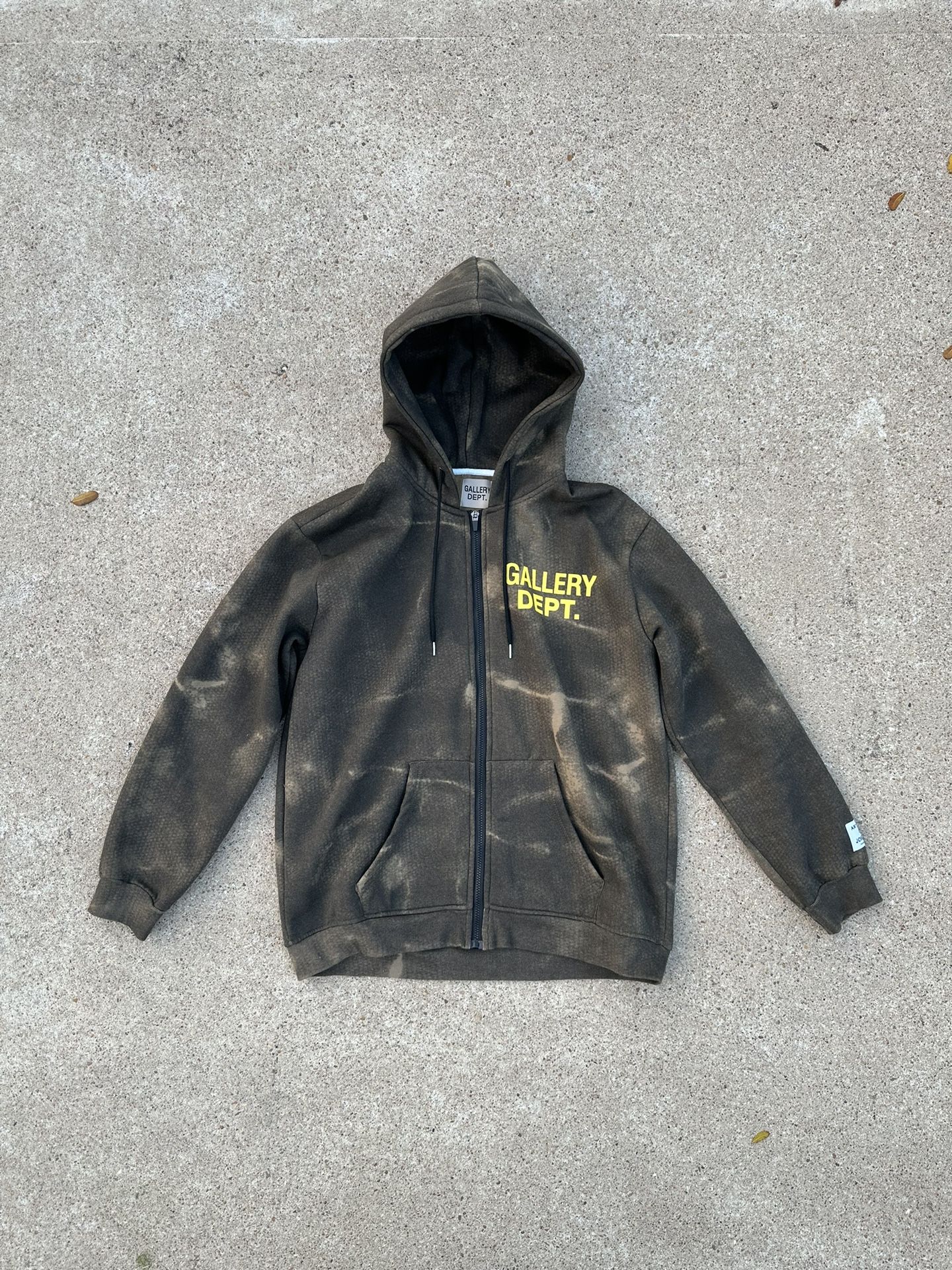 Gallery Dept Sunfaded Logo Zip Up Hoodie