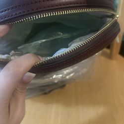 Michael Kors Maroon Backpack 