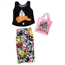 Barbie Doll Fashion Pack Clothes Looney Tunes Skirt Top Bag