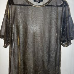 Rave Metallic Mesh Cover Up