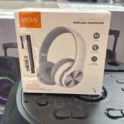 Folding Subwoofer Wireless Headphone White 