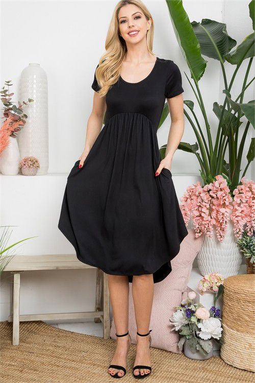 Black Pocket Dress