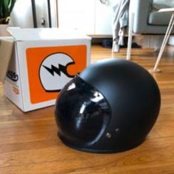 Biltwell Gringo Motorcycle Helmet M W/bubble Shield