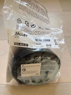 Brand New IKEA JÄLLBY Cord Set - Textile Nickel Plated (4' 7"