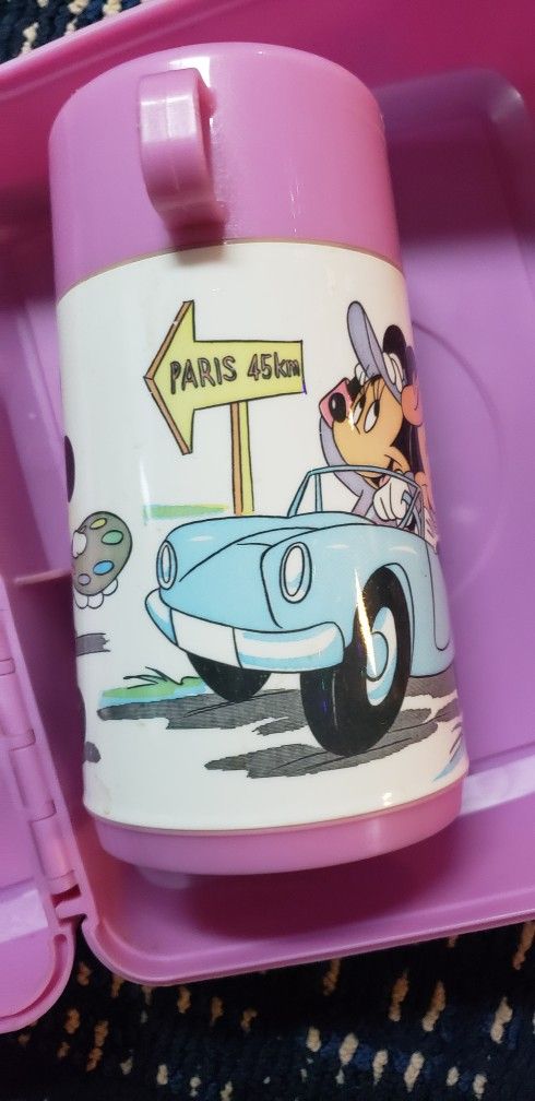 Disney Mickey and Minnie Mouse Lunch Box with thermos Vintage Aladdin $15.00