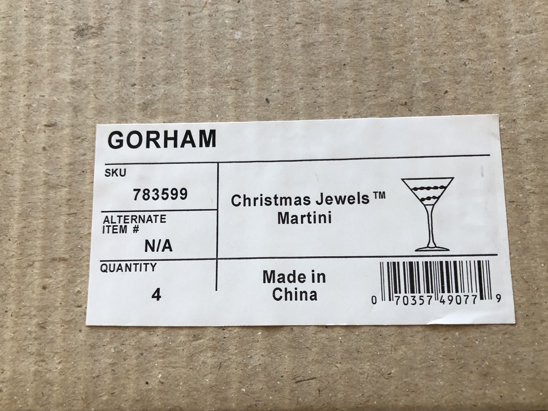 Gorham Set Of 4 Christmas Jewels Christmas Martini Glasses for Sale in  Centennial, CO - OfferUp