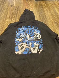 Black hoodie with graphic design