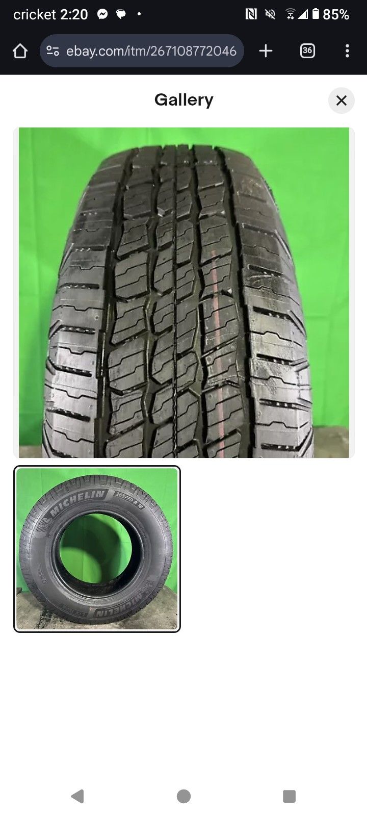 Set Of Surtrac Tires Size 35/12.5/20 With 85% Tread