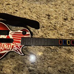 Aerosmith Wii Guitar w/ Pc Adapter