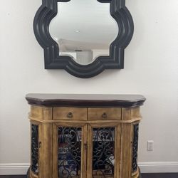 Credenza And Mirror 