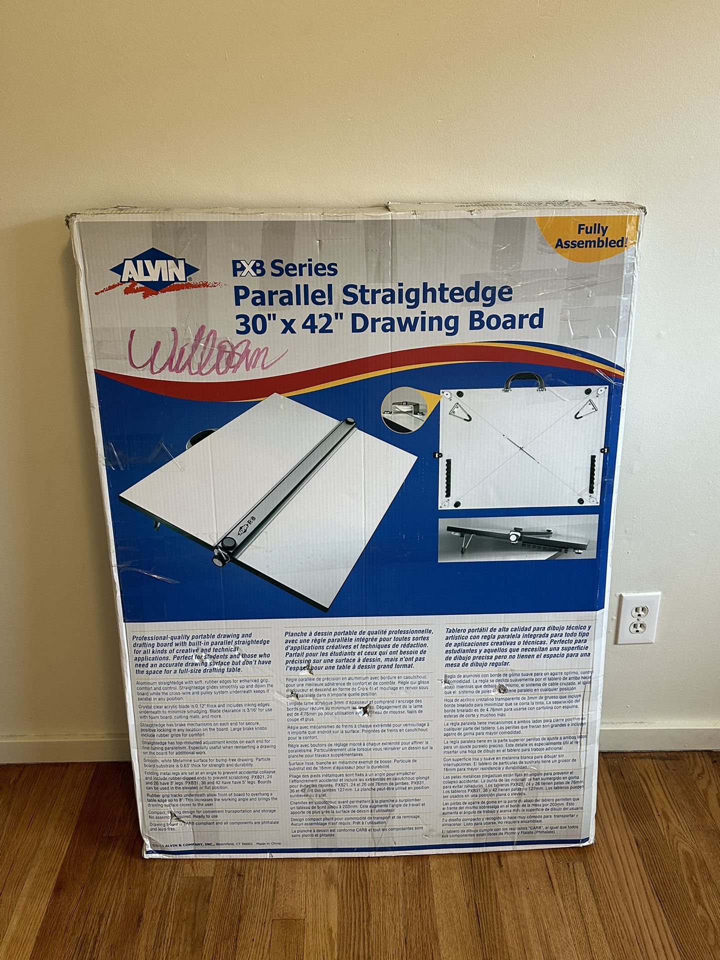 Alvin PXB Series Parallel Straightedge 30”x42” Drawing Board.