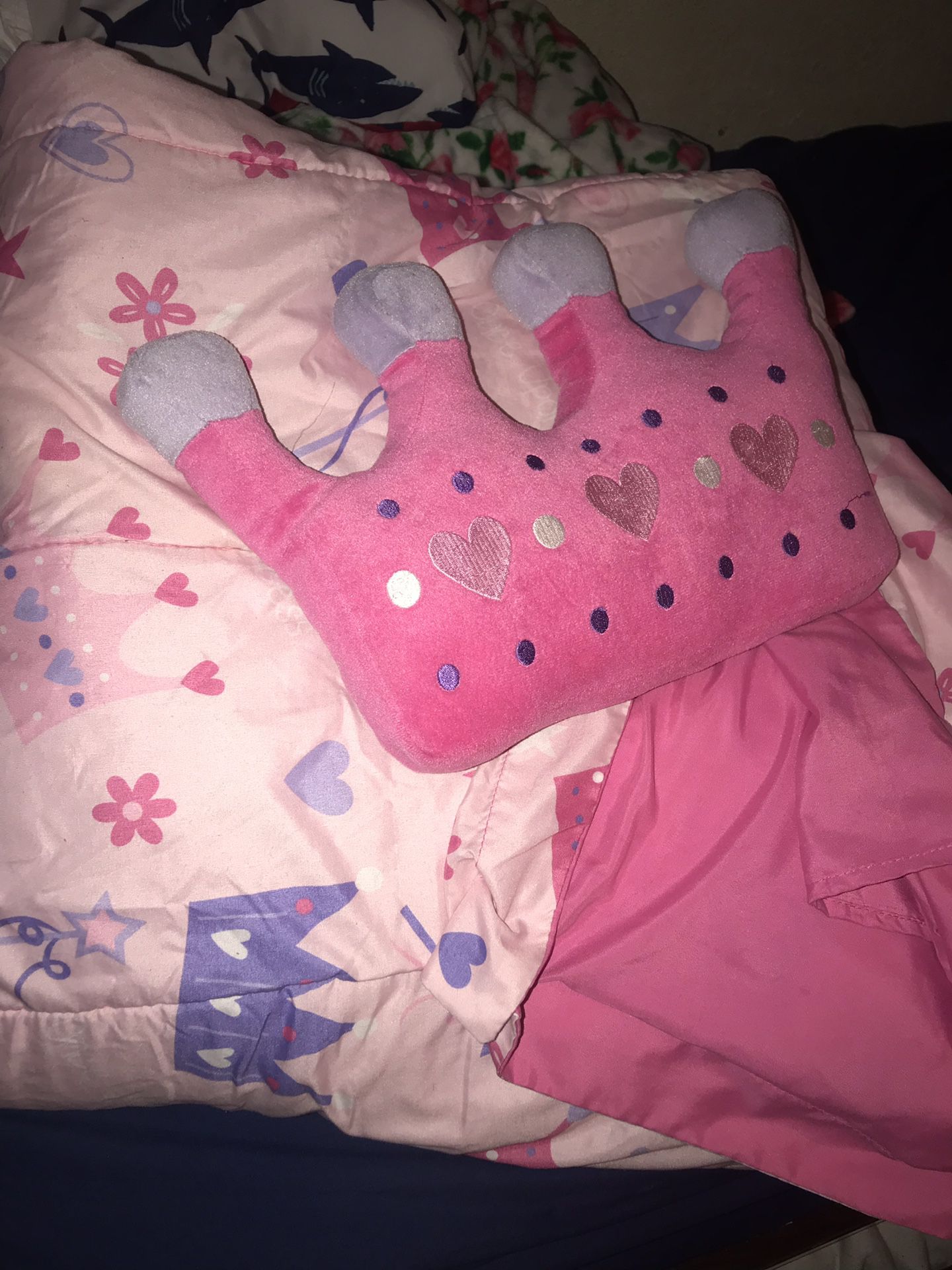 Twin princess pink purple bedding