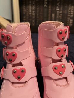 Pink Heart Platform Shoes