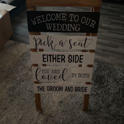 Welcome To Our Wedding Sign 