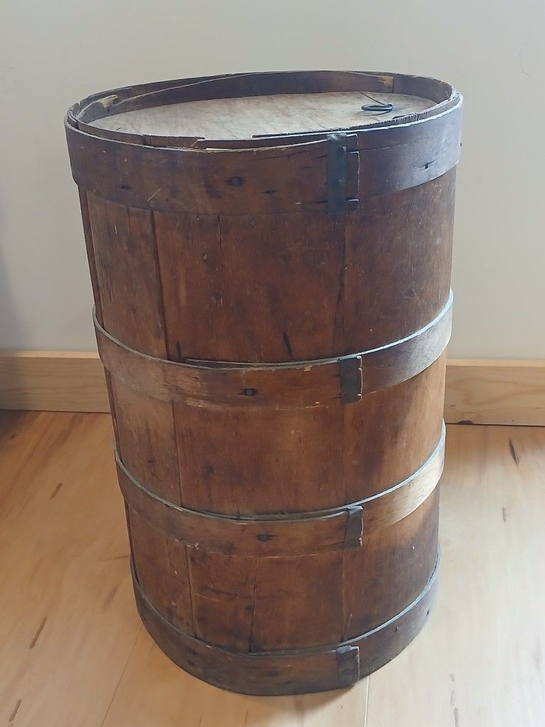 Antique Oak Coffee Barrel