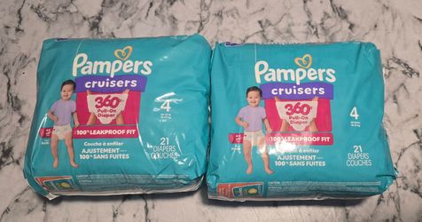 Pampers Cruisers 360 Baby Diapers Size 4, 21 Count 2/$12