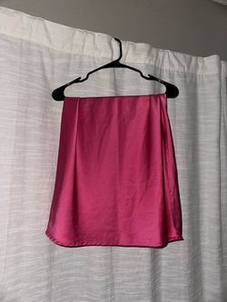 Silk skirt with slit