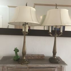 ORIENTAL ACCENT INC ,BEAUTIFUL ANTIQUE BRASS LAMPS