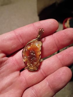 Fire Agate Wire Wrapped 