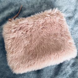 Pink Fluffy Makeup Bag