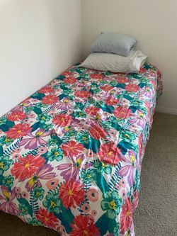 2 twin box springs and mattresses (metal frames included)