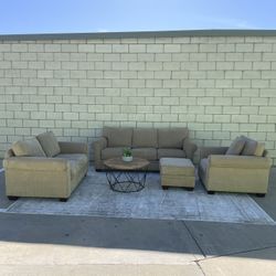 *Free Delivery* Living Spaces Couch Sofa Loveseat Chair Ottoman Set