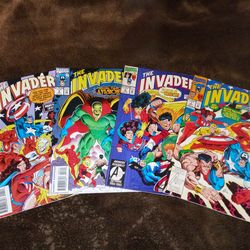 The Invaders Lot of 4 Complete Series Part #1,2,3,4 (1993) Marvel Comics