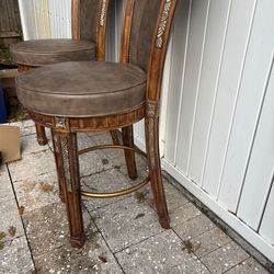 Three stall chairs, beautiful color, leather