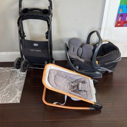 Chicco Keyfit 35 Car seat, Base, Stroller Caddy, And Baby Rocker