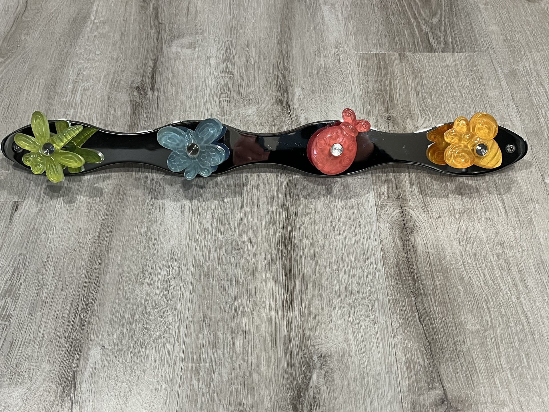 Children’s Coat/ Hat Rack With Colorful Insect Hooks