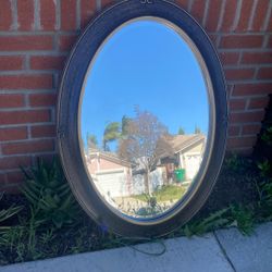 Oval Mirror Hangs In Either Direction 