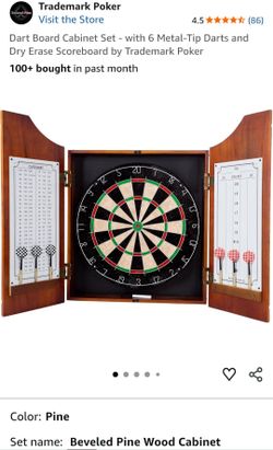 Trademark Poker Dart Board Cabinet Set