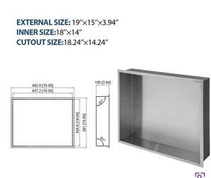 Stainless steel shower niche