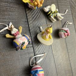 Vintage Easter Miniature Ornaments (6 Pcs