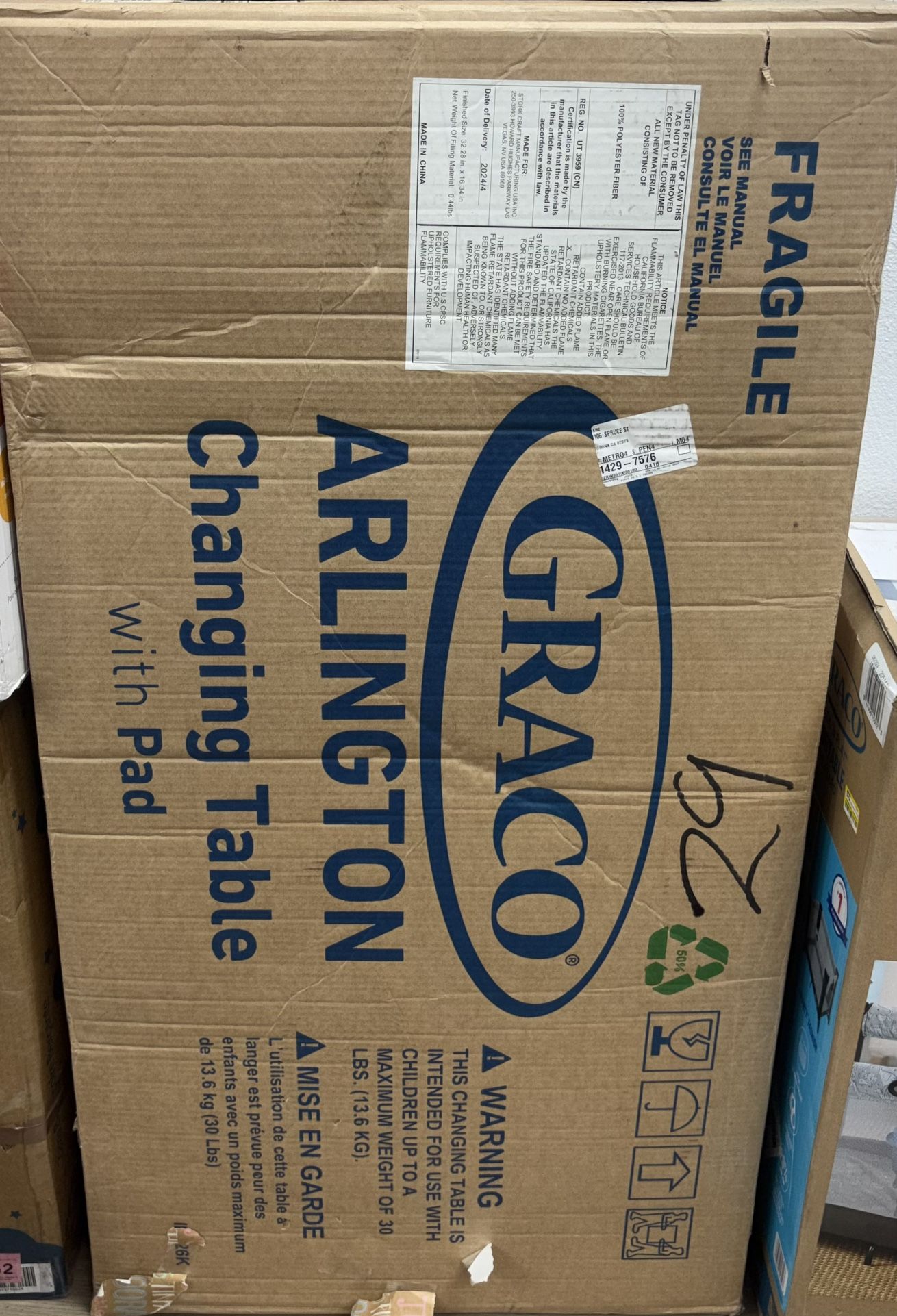 Graco Arlington Changing Table With Pad