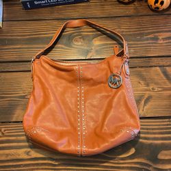 Michael Kors Leather Saddle Stud Hobo Purse