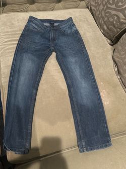 Kids Blue Wash Slim Straight Jeans