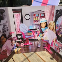 American Girl Doll Hair Salon Backdrop Scene
