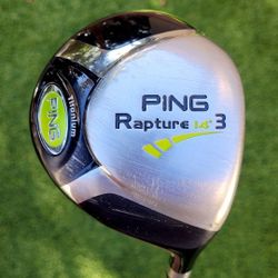 Ping Rapture 14° Titanium 3 Wood with Regular Flex Graphite Shaft
