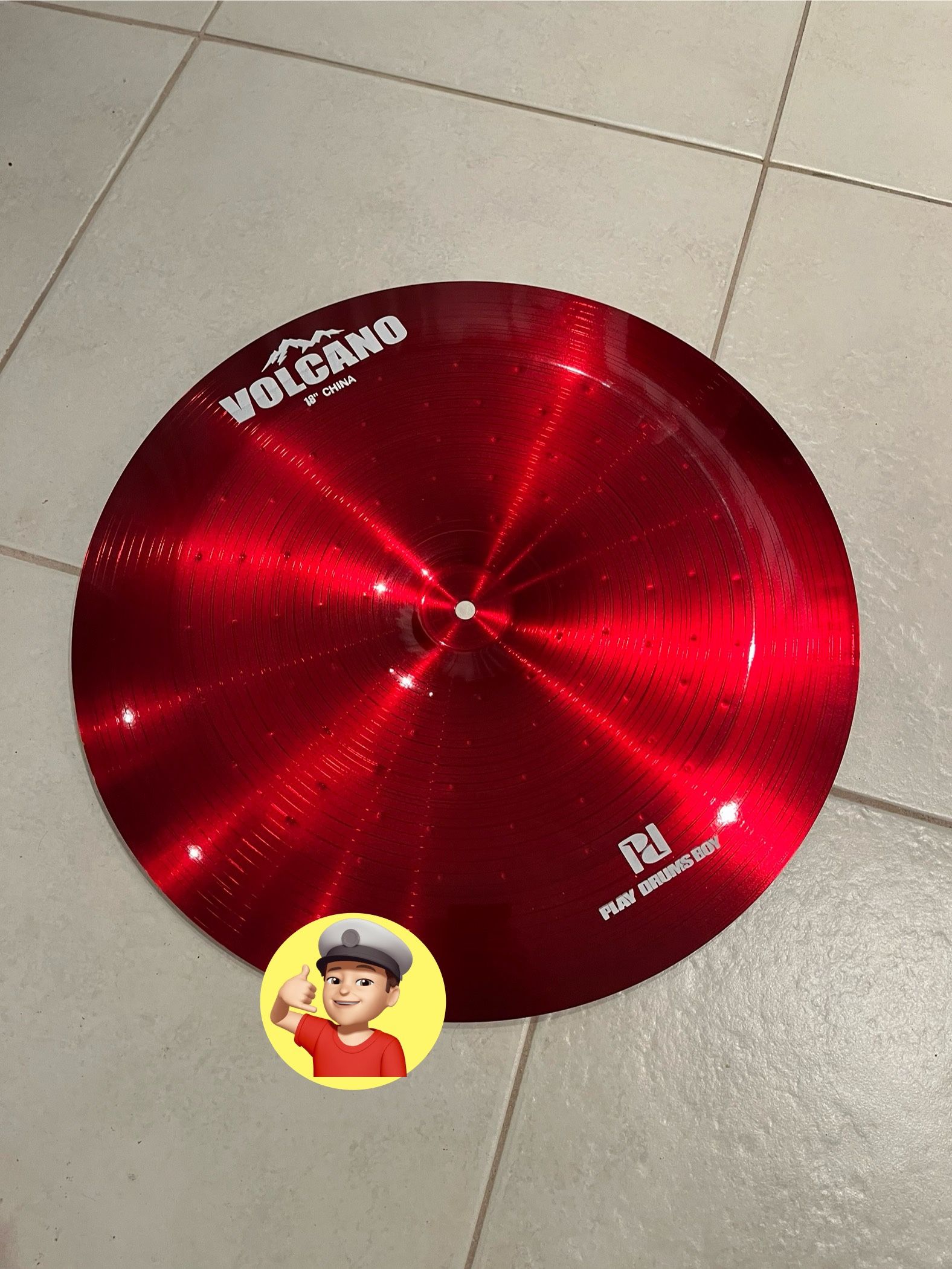 π₯ New 18β RED China Cymbal For Drum Set