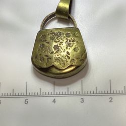 Antique Brass Padlock Charm – Victorian Love Lock Pendant