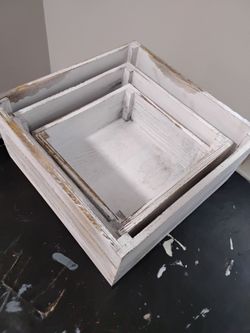 Wooden boxes set of 3