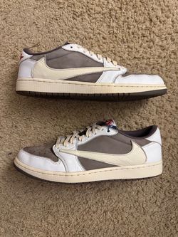 Size 12 (Pre owned, no original box) - Travis Scott x Air Jordan 1 low reverse mocha