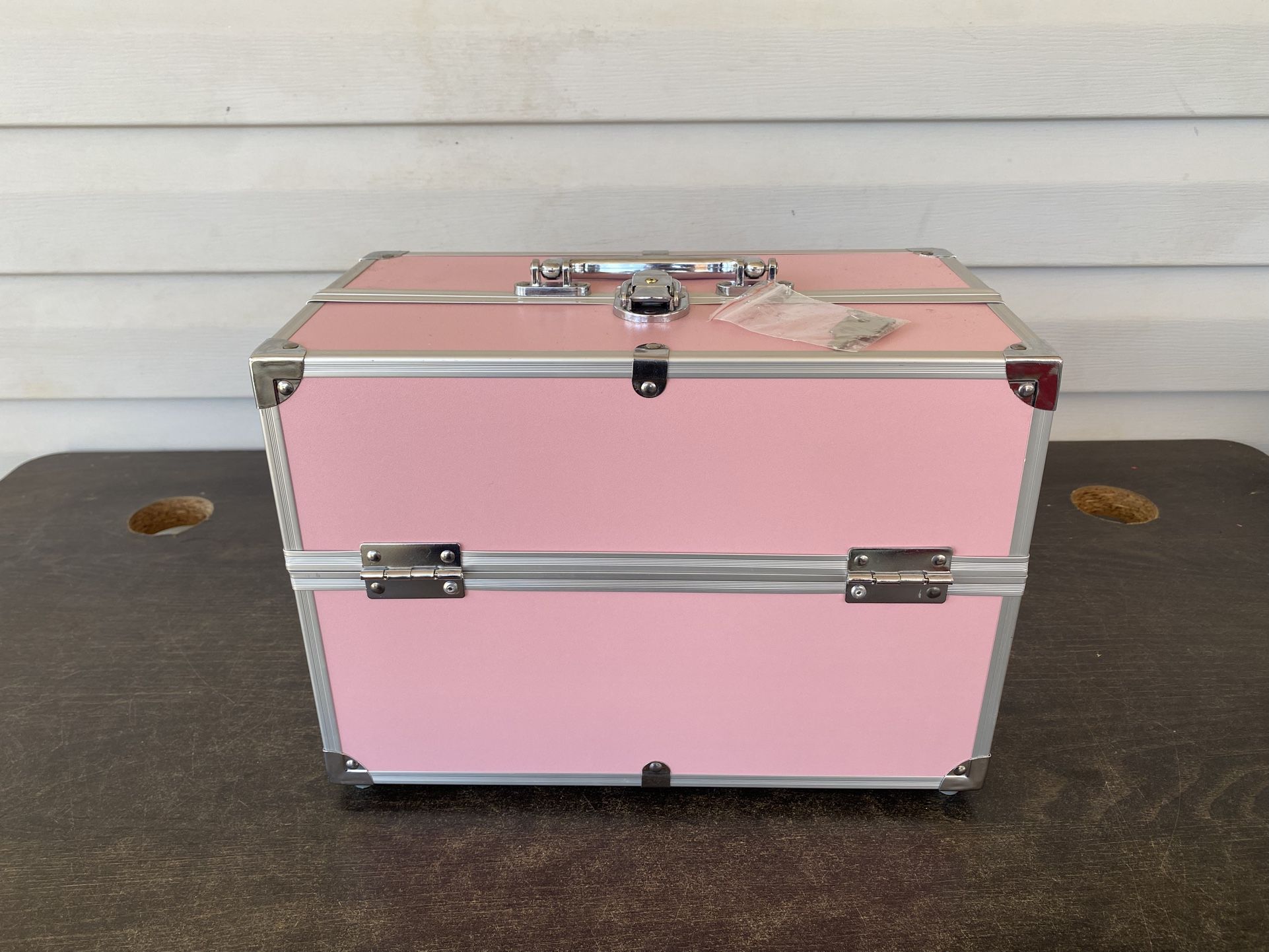 FRCOLOR Makeup Organizer Travel Vanity Mirror 3-tier Cosmetics Box Fashion and C