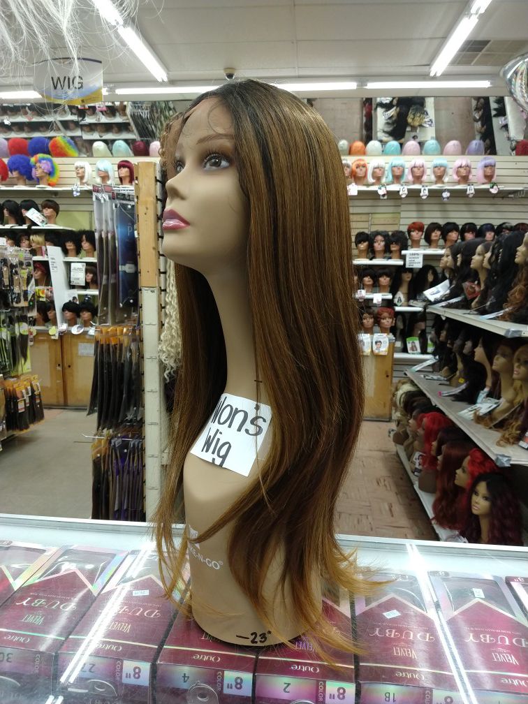 IW. Long straight ombre lace front wig